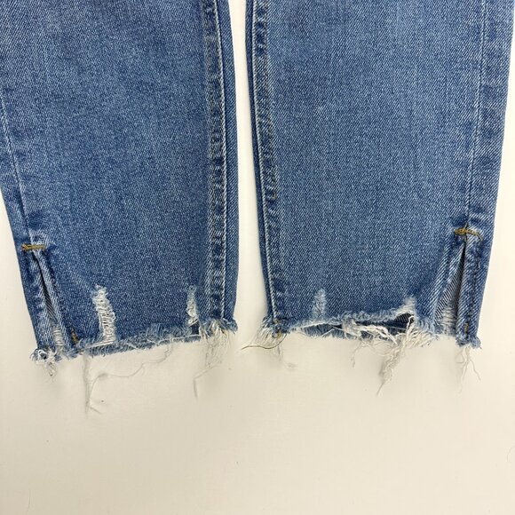Kensie Ultimate High Rise Skinny Distressed Raw Hem Slit hem Women size 6 Jeans - Picture 6 of 6